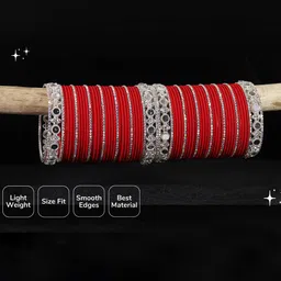 LAVAZZA Set Of 70 Stones & Mirrors Studded Bangles image 2