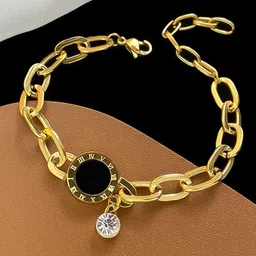 MYKI Gold-Plated Cubic Zirconia Link Bracelet image 1