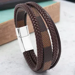 MYKI Men Leather Wraparound Bracelet-picture-38