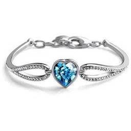 MYKI Silver-Plated Cubic Zirconia- Studded Bracelet-picture-13