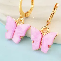 Pinapes Pink Classic Hoop Earrings-picture-50