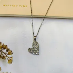 Crunchy Fashion Rhodium Plated Sterling Silver Crystals Studded Heart Pendant Chain-picture-25