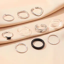 SALTY Set Of 10 Stackable Harmony Finger Rings-picture-20