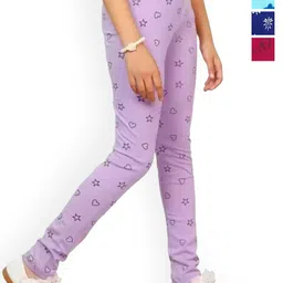 BAESD Girls Pack Of 4 Printed Churidar-Length Leggings-picture-15
