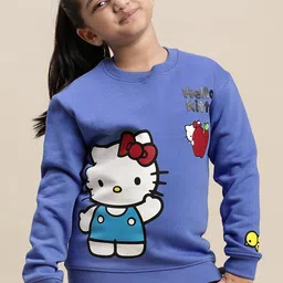 Kids Ville Girls Hello Kitty Printed Cotton Sweatshirts-picture-39