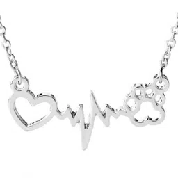MYKI Silver-Plated Dog Paw Chain image 3