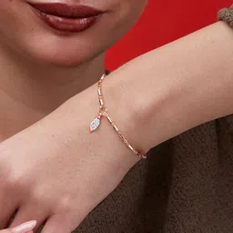 MINUTIAE Rose Gold-Plated Crystals Link Bracelet-image-88