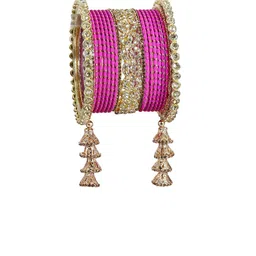 LAVAZZA Set of 38 Crystals Studded Latkan Bangles image 2