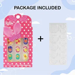 JENNA 12-Pcs Star Flower Design Artificial Nails Art Kit With Glue image 4