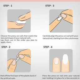 JUSTGOLD Set Of 24 Professional Obsession Press On Pre Glued Nails - Silver 15 image 5