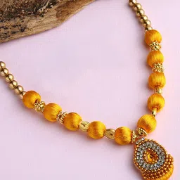 AKSHARA Gold-Toned & Yellow Gold-Plated Handcrafted Necklace-picture-23