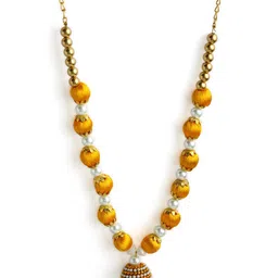 AKSHARA Yellow Gold-Plated Handcrafted Necklace image 2