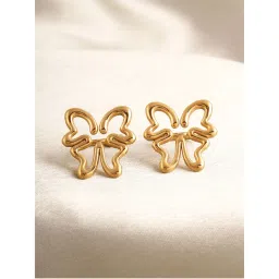 Palmonas Womens Waterproof and Anti Tarnish Golden Butterfly Cuff Earrings-image-29