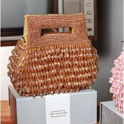 THE TAN CLAN Cindy Gold Pearls Box Clutch-image-27