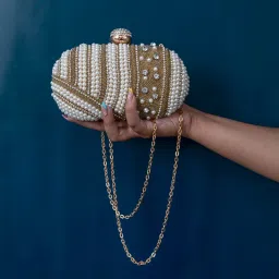 THE TAN CLAN Rabia Hand Embroidered Clutch image 3