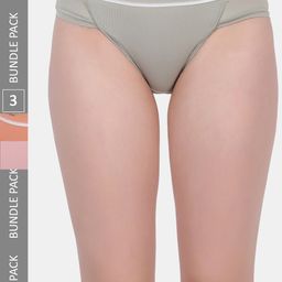 Amour Secret Women Pack Of 3 Striped Anti-Bacterial Hipster Briefs-picture-49