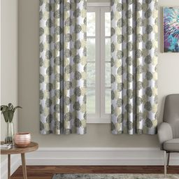 Cortina Green & White 2 Pieces Quirky Printed Window Curtains-picture-30