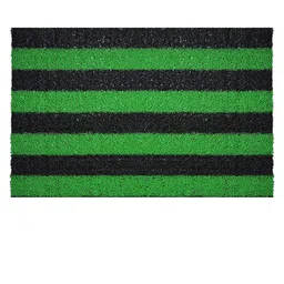 Kuber Industries Green & Black Striped Anti-Skid Doormats image 3