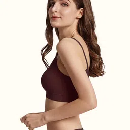 AROUSY Pack Of 3 Non Padded Cotton Bra With Brief image 5