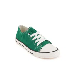 MOZAFIA Green Stylish Lightweight and Comfortable Canvas Sneakers image 2