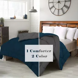 RF RELAXFEEL Blue & Grey Heavy Winter 233 GSM Single Bed Quilt image 2