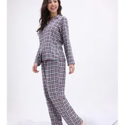 Zivame Grey Checks Regular Shirt and Pyjama image 2