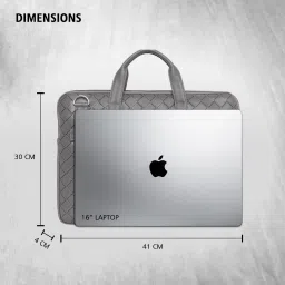 nautica accessories Nautica Grey Textured Pu Laptop Bag with Detachable Bag ( Set of 2) image 4