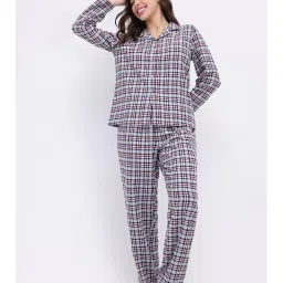 Zivame Grey Checks Regular Shirt and Pyjama image 4