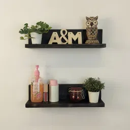 symplify Casper Wooden Wall Shelf Organiser image 2