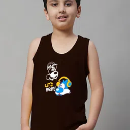 Friskers Boys Printed Scoop Neck Gym Vest-picture-34