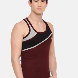 Dollar Bigboss Men Assorted Pack of 5 Cotton Racerback Styled Gym Vest image 3