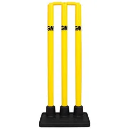 GM Plastic Cricket Stumps Set with Rubber Base image 2