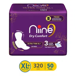 Niine Dry Comfort Ultra-Thin XL+ 320mm Sanitary Napkins for Heavy Flow - 50 Pads-picture-15