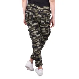 spenca Amazn Women Military Camouflage Dry-Fit Six Pocket Gym Trackpant,Joggers,Sports Pant | Green image 4