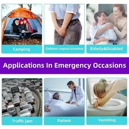 EZLIVING 700ML Disposable Emergency Mini Urinal Bag, Set of 4 image 5