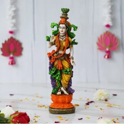 eCraftIndia Handcrafted Blessing Goddess Radha Idol Murti Hindu Religious Statue-picture-15