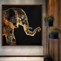 The Art House Black & Gold-Toned Printed Canvas Painting Wall Art-picture-18