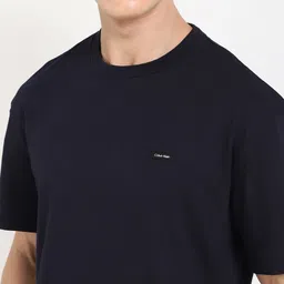 Calvin Klein Jeans Men Solid Round Neck Cotton T-shirt image 5