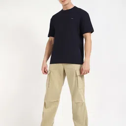 Calvin Klein Jeans Men Solid Round Neck Cotton T-shirt image 4