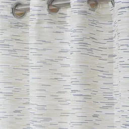 Cortina White & Blue 2 Pieces Printed Window Curtain image 5