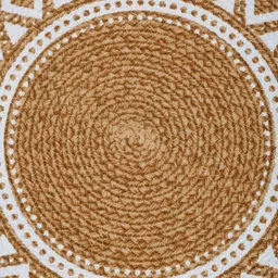 HOSTA HOMES 6 Pcs Brown & White Jute Printed Table Placemats image 5