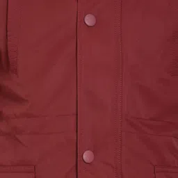 UNDER FOURTEEN ONLY Boys Maroon Solid Tailored Jacket image 3