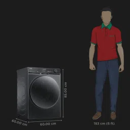 Haier 12 kg 5 Star Wi-Fi Inverter Fully Automatic Front Load Washing Machine (F9, HW120-DM14F9BKU1, Direct Motion Motor, Black) image 2