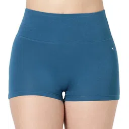 blossom Tummy Shorts for Women - Multi Color Cotton Blend Solid High Rise Everyday Anti-Bacterial, Skin Friendly Regular Fit_Tummy Shorts (Pack of 2) image 2