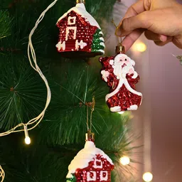 MARKET99 12-Pcs Green & Red X-Mas Hanging image 4