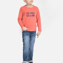 Crimsoune Club Boys Blue Urban Slim Fit Mildly Distressed Heavy Fade Stretchable Jeans image 3