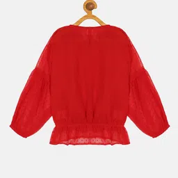 KiddoPanti Cinched Waist Puff Sleeves Top image 2