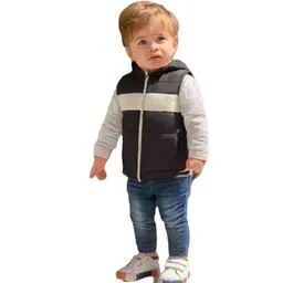 maykr CutSleeve Winter Boy Jacket,Winter Jacket, Baby Boy Jacket,Sleeve Less Jacket With Cap, Hot Wear, Boy Casual Jacket,Winter Jacket, Boy Jacket,Jacket08. image 1