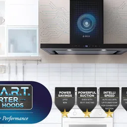 Elica iSMART 5 STAR Performance 90 cm Deep Silent Kitchen Chimney comes with Inverter Technology and 15 Years Warranty (iSMART SPOT H4 EDS LTW 90 NERO) image 2
