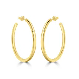 925 SILLER 925 Pure Silver Rhodium-Plated Contemporary Hoop Earrings image 3